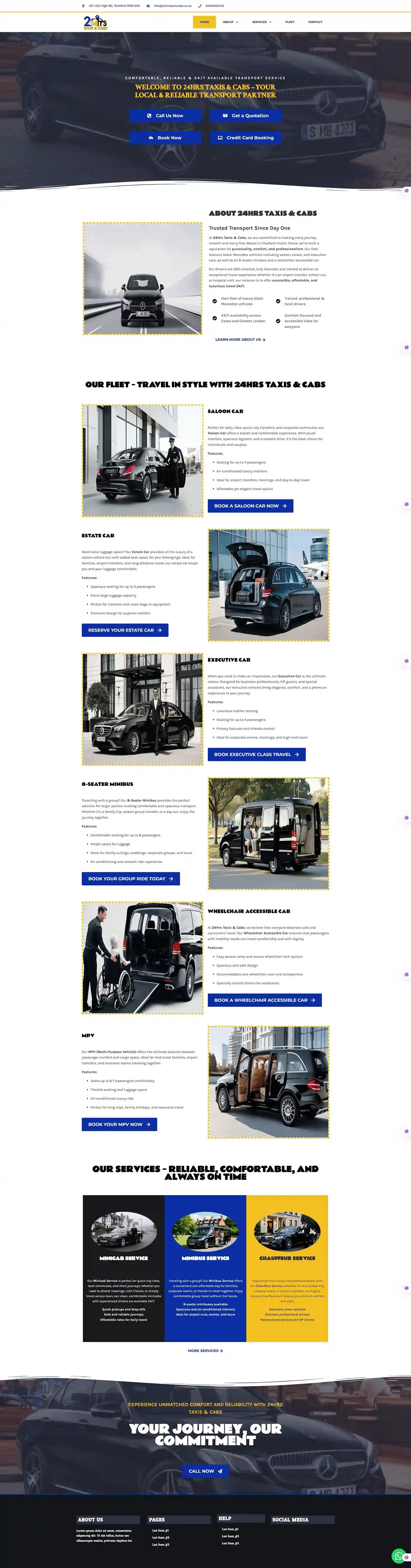 24hrs Taxis & Cabs page 1